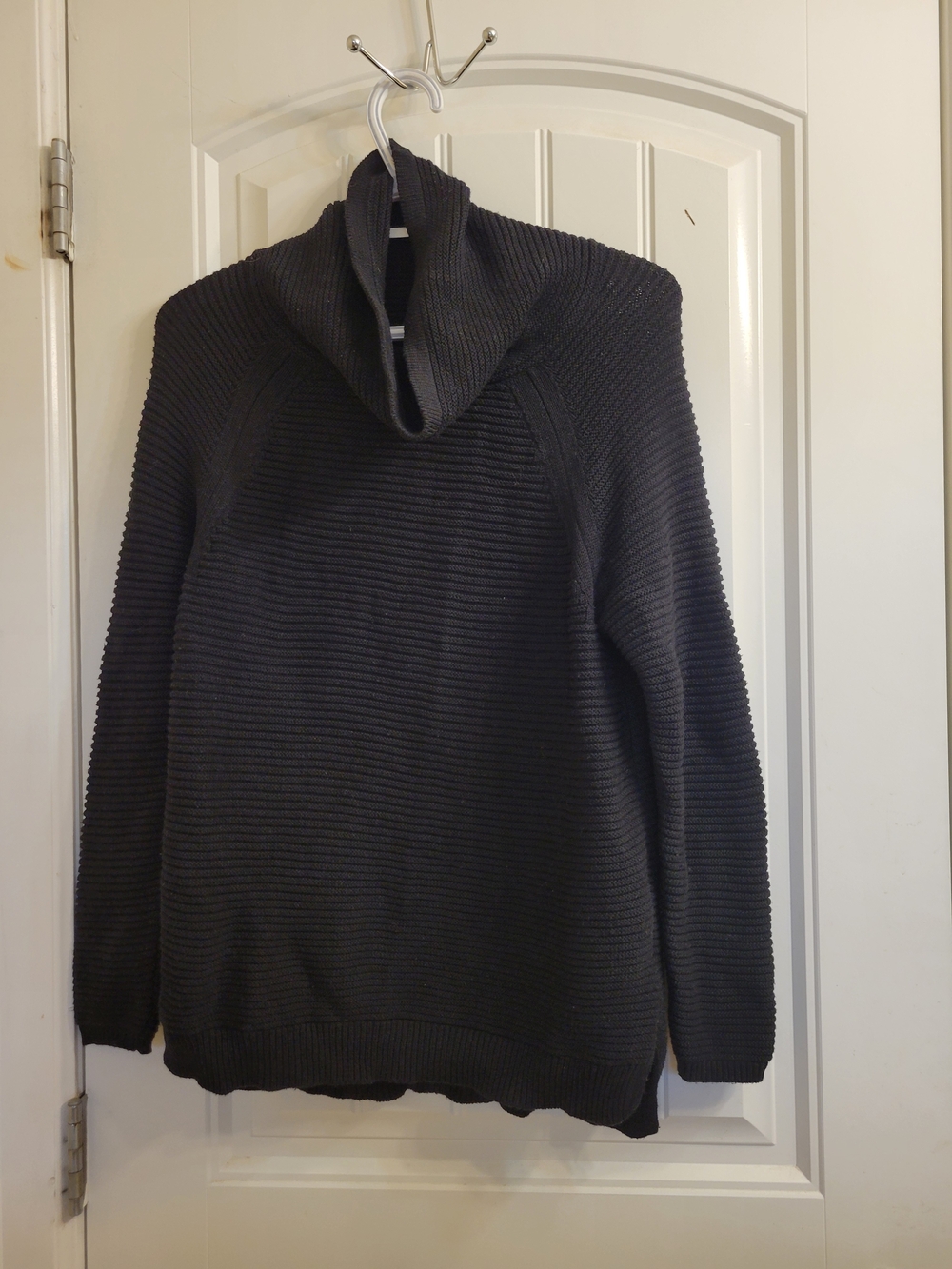 2/$25 Kenneth Cole Reaction Black Ribbed Cowl-Neck Sweater